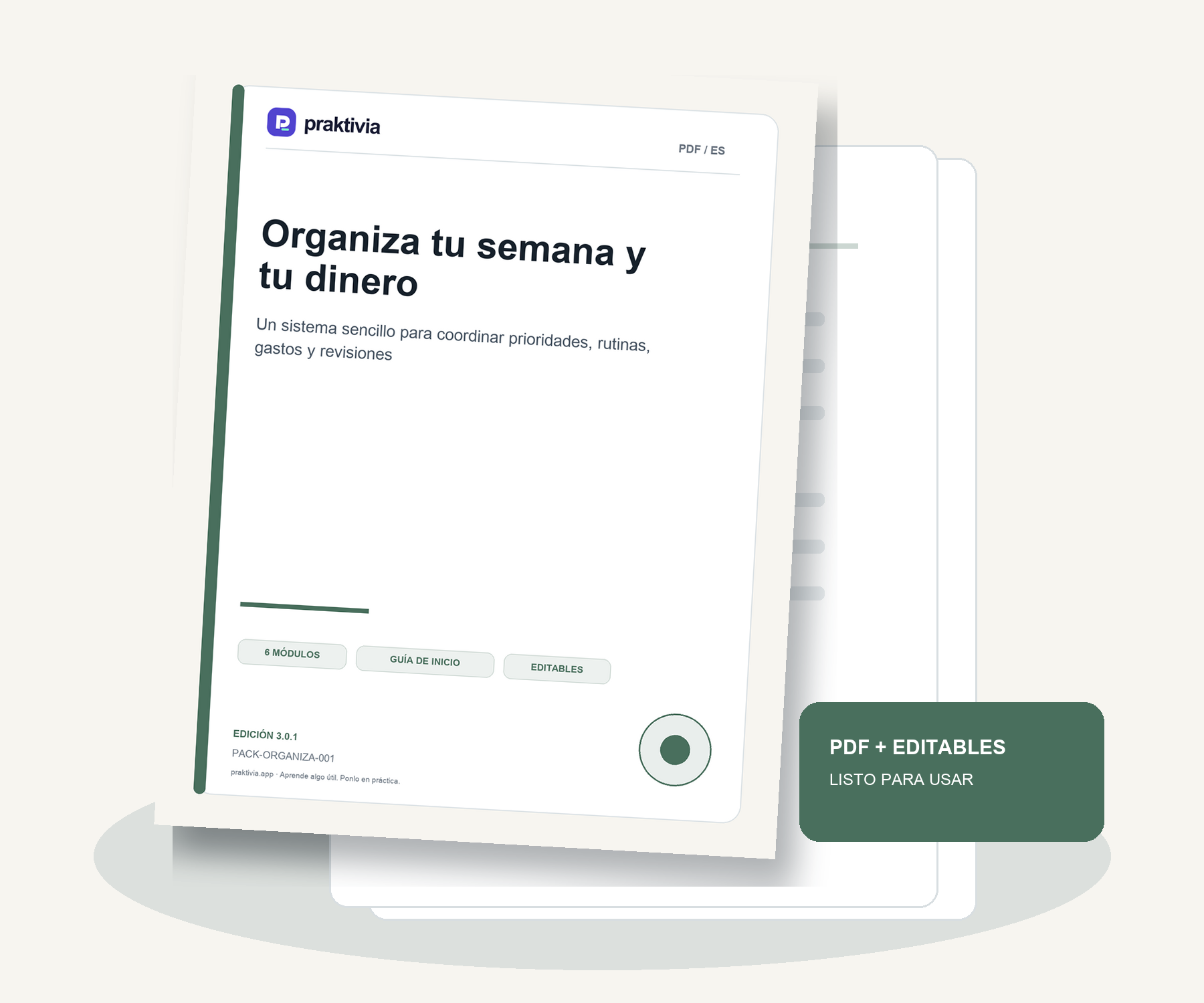 Mockup del paquete Organiza tu semana y tu dinero